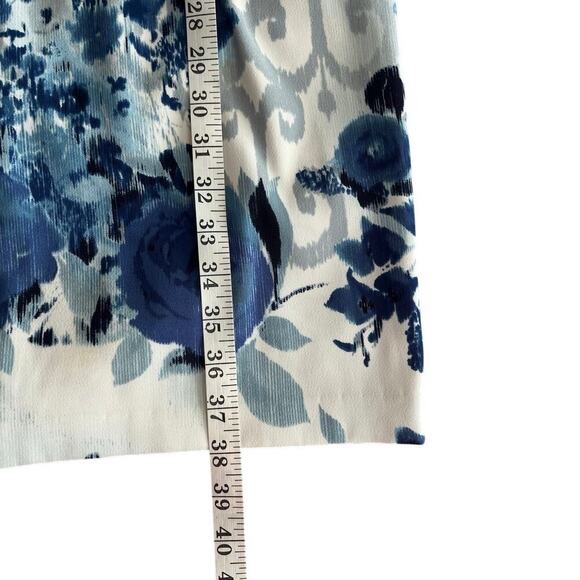 Connected Sheath Floral Knee Length Dress Size 8 Watercolor Print Classy Chic - Picture 7 of 8